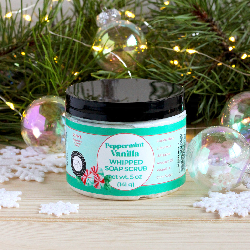 Peppermint Vanilla Whipped Soap Scrub