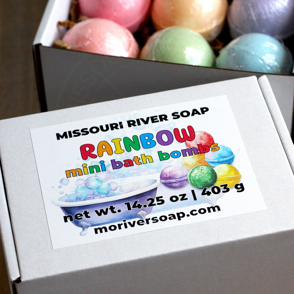 Rainbow Mini Bath Bombs Packaging